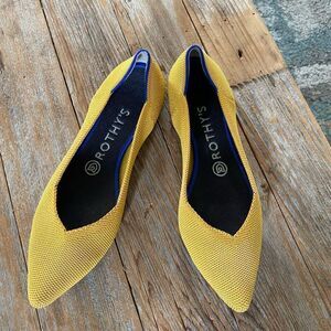 Rothy‘s yellow the Point Flats